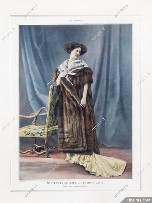 Bechoff-David (Couture) 1908 Fur Coat, Photo Félix