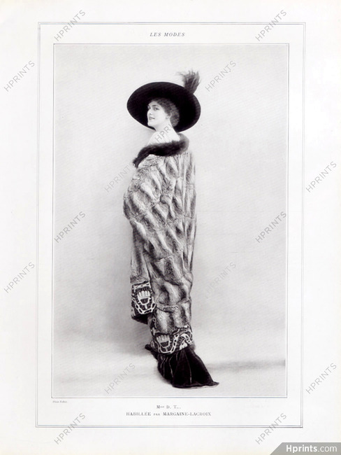 Margaine-Lacroix (Couture) 1912 Fur Coat, Photo Talbot