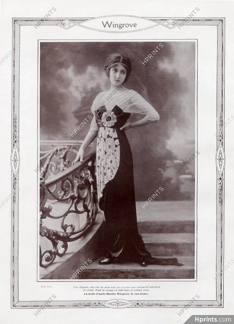 Marthe Wingrove (Couture) 1913 Evening Gown, Photo Talbot