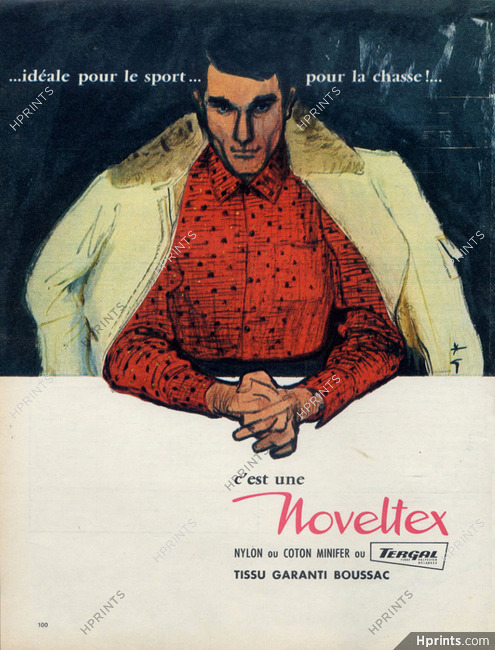 Noveltex (Men's Clothing) 1961 René Gruau