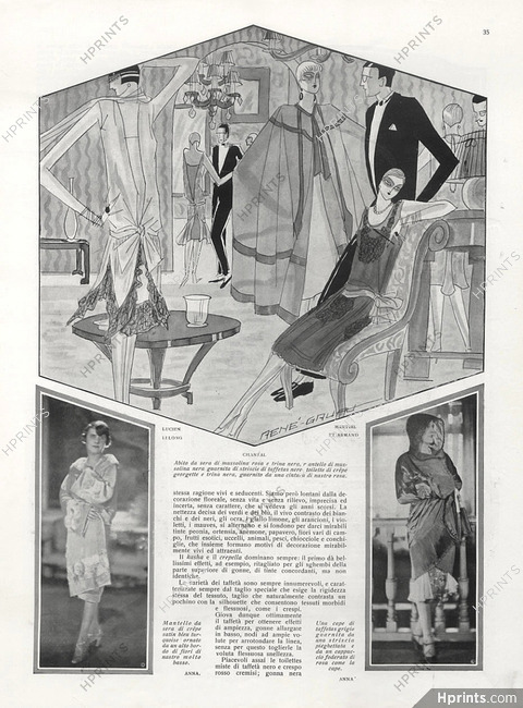 Martial et Armand, Lucien Lelong, Chantal 1926 René Gruau, Fashion Illustration