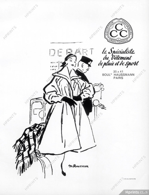 CCC - Comptoir Commercial Caoutchouc 1953 M. Rousseau, Rainwear