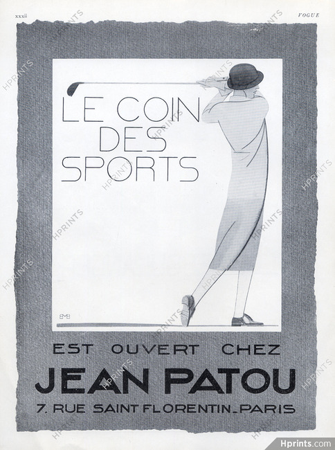 Jean Patou (Couture) 1925 Bernard Boutet de Monvel
