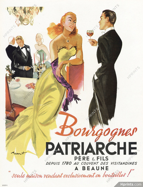 Patriarche 1947 Wine Bourgogne, Brénot