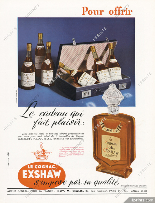 John Exshaw (Cognac) 1949 Photo Chevalier