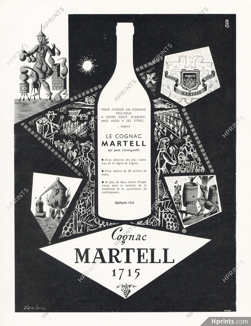 Martell (Brandy, Cognac) 1951 Alain Cornic