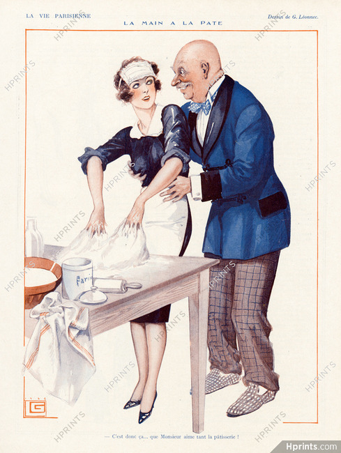 Léonnec 1926 La Main à la Pâte, maid, pastry