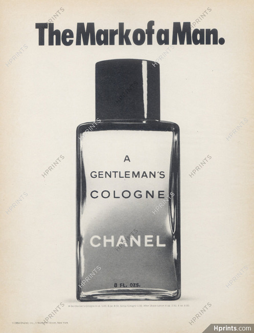 Chanel (Perfumes) 1970 "A Gentleman's Cologne"