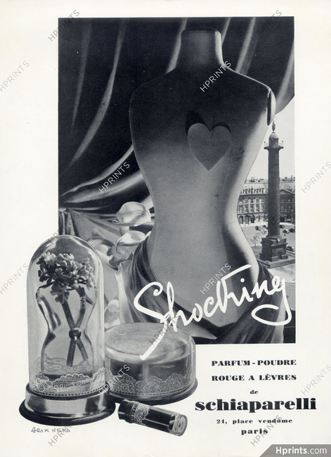 Schiaparelli (Perfumes, Cosmetics, Lipstick) 1937 Shocking, Photo Arik Nepo, Place Vendôme