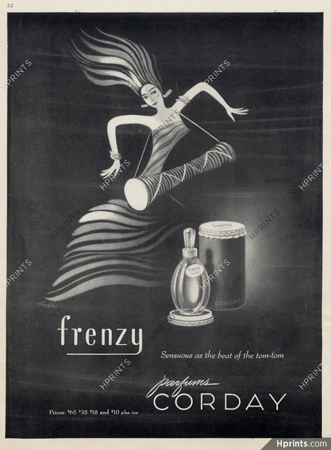 Corday (Perfumes) 1946 "Frenzy" Vladimir Bobri