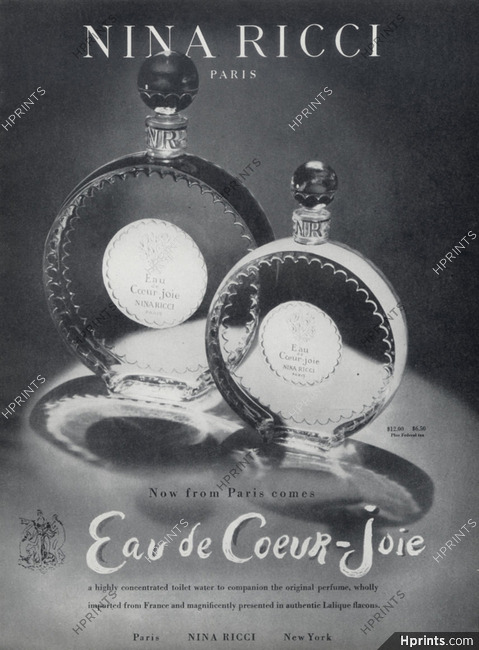Nina Ricci (Perfumes) 1947 Eau de Coeur-joie