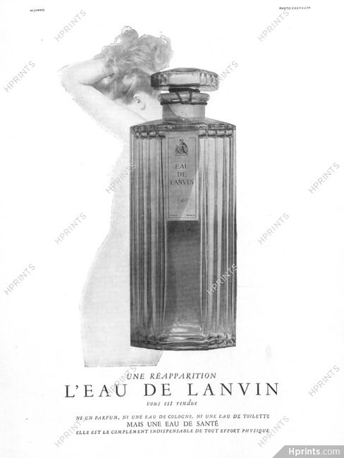 Lanvin (Perfumes) 1949 Eau de Lanvin, Photo Chevalier