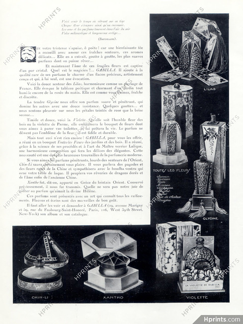 Gabilla (Perfumes) 1926 Art Deco Style
