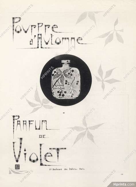 Violet (Perfumes) 1923 Pourpre d'Automne, Georges Léonnec