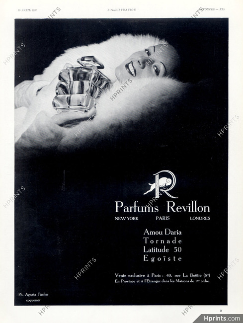 Revillon (Perfumes) 1937 Photo Agneta Fischer