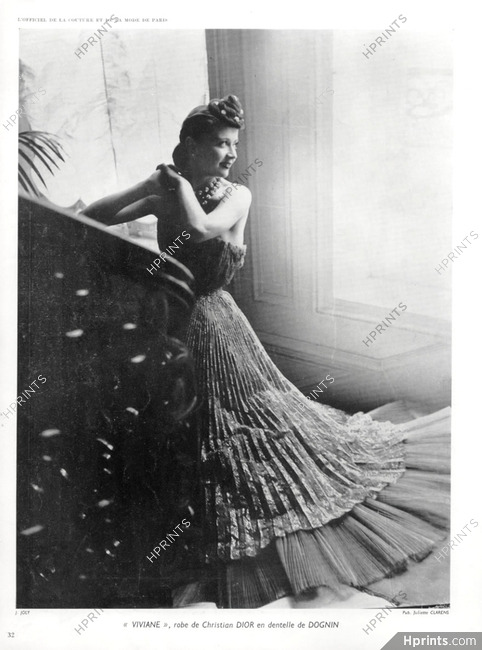 Christian Dior 1950 Evening Gown, Photo Joly