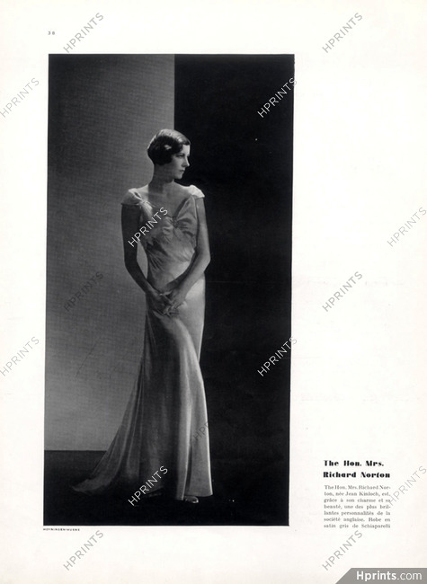 Schiaparelli 1932 Mrs Richard Norton, Evening Gown