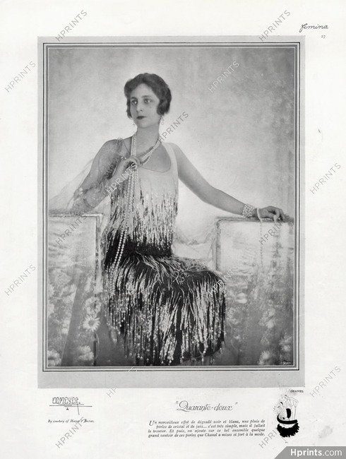 Chanel (Couture) 1924 ''Quarante-deux'' Evening Gown, Photo Demeyer
