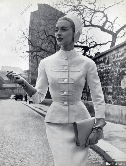 Givenchy (Couture) 1953 Tailleur, Laffolay (Fabric), Photo Philippe Pottier