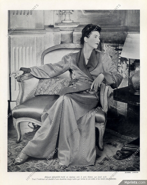 Jeanne Lanvin (Couture) 1940 Elégant Deshabillé, Neglige