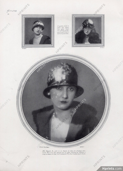 Dumay (Millinery) 1925 Danielle B... Portrait, Photo Man Ray