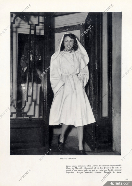 Marcelle Chaumont (Couture) 1947 raincoat