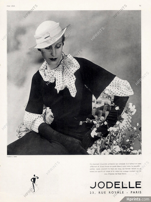 Jodelle (Couture) 1934 Photo Georges Saad, Rose Valois