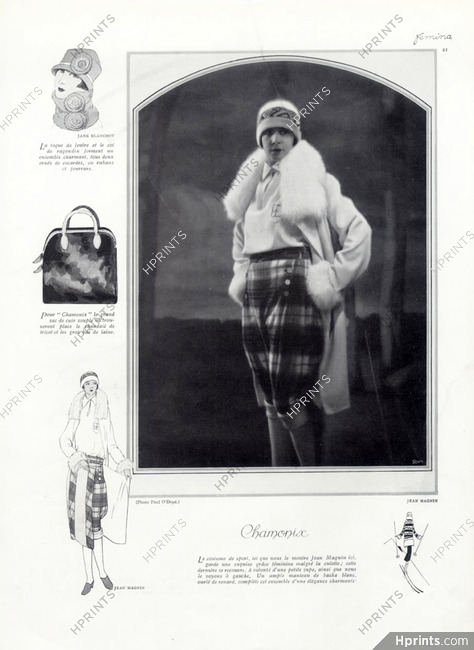 Jean Magnin (Couture) 1924 Costume de Sport, Handbag, Photo Paul O'Doyé