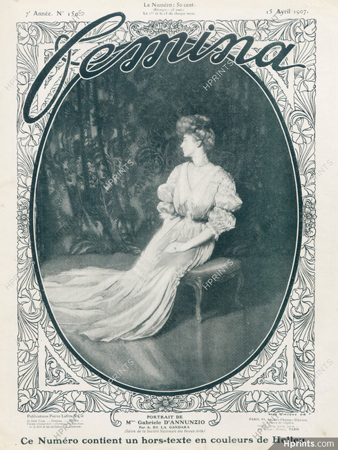 Antonio de La Gandara 1907 Mrs Gabrielle d'Annunzio, portrait