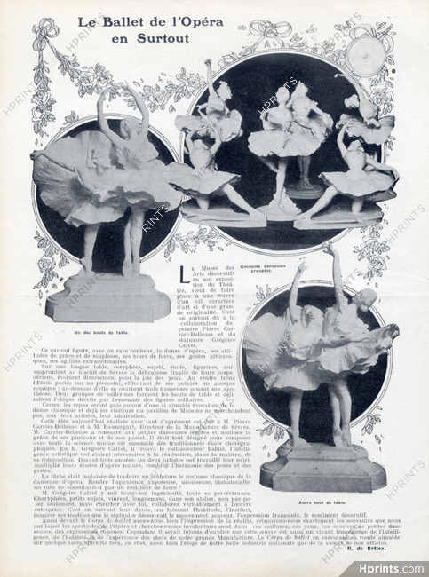 Grégoire Calvet 1910s "Le ballet de l'Opéra" Manufacture de Sèvres, dancer