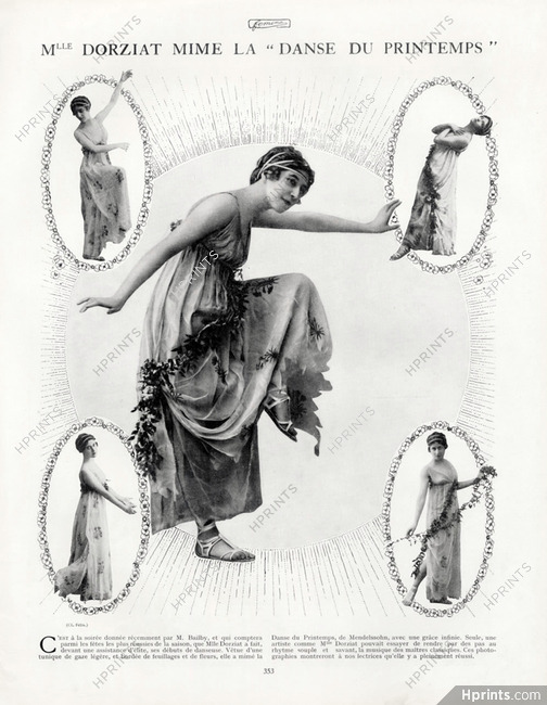 Gabrielle Dorziat 1912 "La Danse du Printemps"