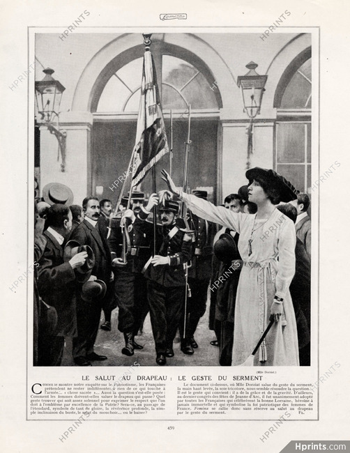 Gabrielle Dorziat 1914 "Le Salut du Drapeau"