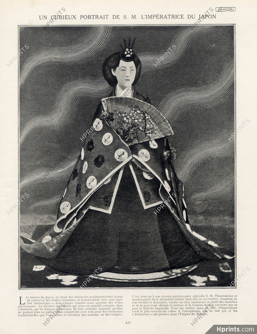 Portrait de S.M. L'Impératrice du Japon 1910 Japanese, Traditional Costume