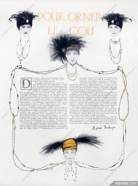 Pour Orner le Cou, 1913 - Francisco Javier Gosé Necklaces, Texte par Marcel Boulenger