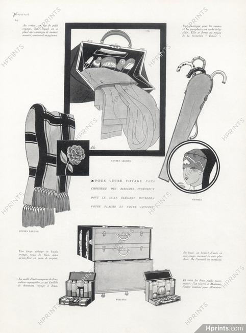 Louis Vuitton, Hermès, Lucien Lelong 1927 Baggage Luggage, Vanity Case