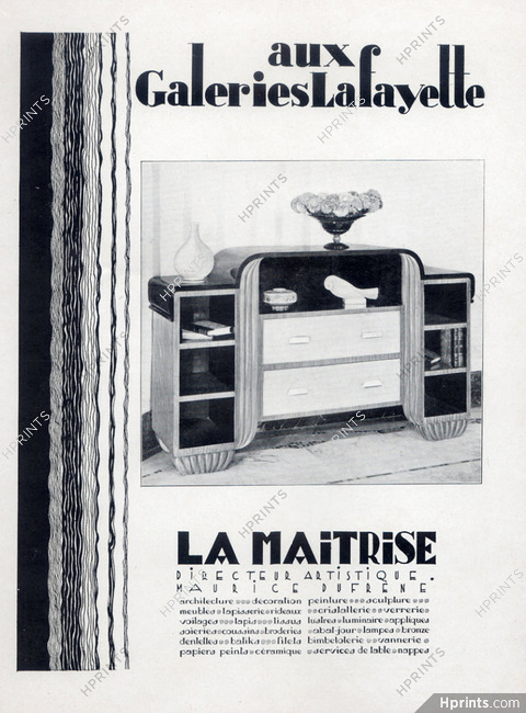 Galeries Lafayette 1926 La Maitrise, Decorative arts, Maurice Dufrène