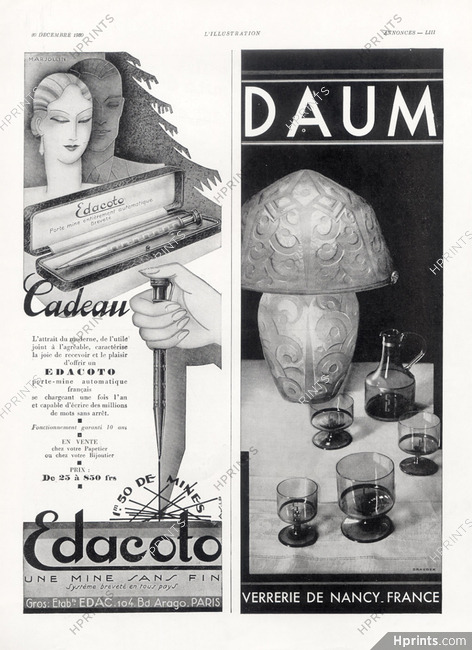 Daum (Crystal Glass) 1930 Verrerie de Nancy, Art Déco