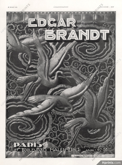 Edgar Brandt (Decorative Arts) 1931 Screen of Fire, Ironworks, Laure Albin Guillot
