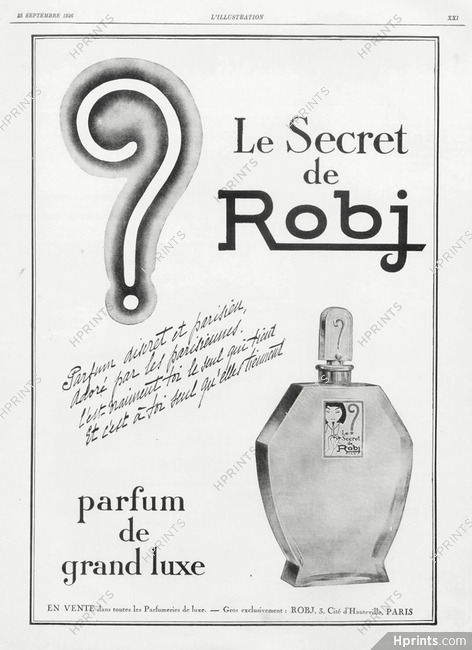 Robj 1926 Perfume "Le Secret"