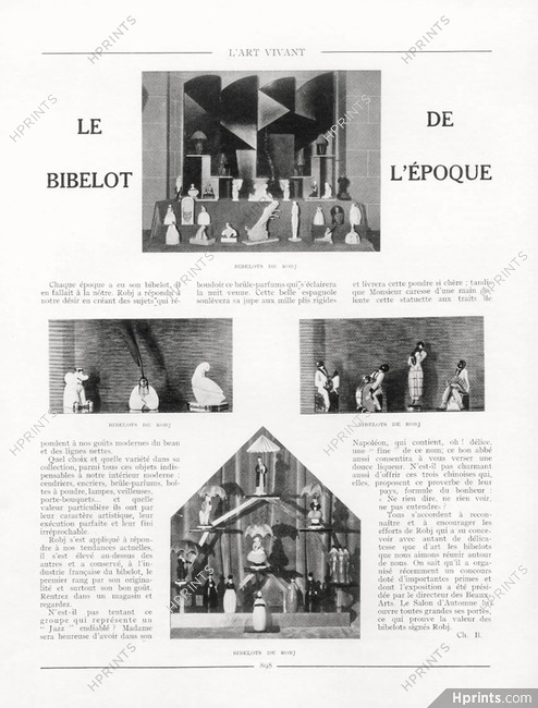 Robj (Decorative Arts) 1927 Bibelots de l'Epoque "jazz music, Becassine, Napoléon..."