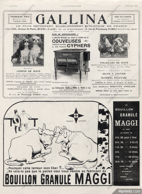 Maggi (Benjamin Rabier) 1908 Gallina (Dogs) Ets G. Préaux & Cie