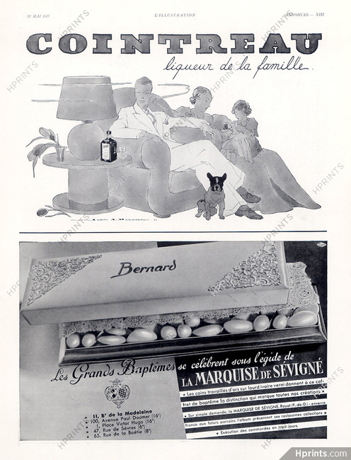 Cointreau 1937 Jean Adrien Mercier, French Bulldog