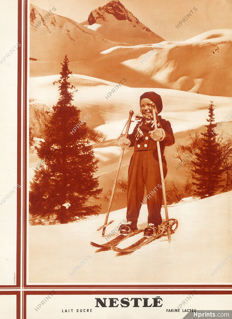 Nestlé 1939 skiing