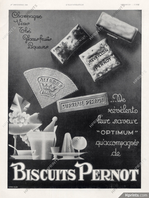 Biscuits Pernot (Food) 1930