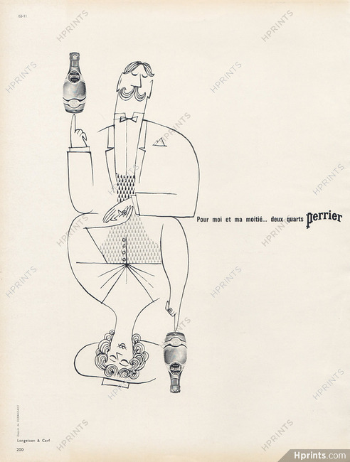 Perrier (Drinks) 1963 Deransart, Playing Cards