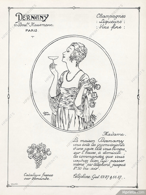 Dernany (Drinks) 1919 Jean Droit