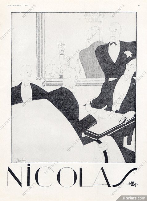 Nicolas (Drinks) 1929 Charles Martin, Restaurant