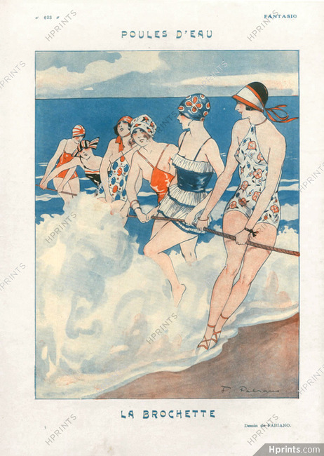 Fabiano 1924 Poules d'Eau, La Brochette, Bathing Beauties