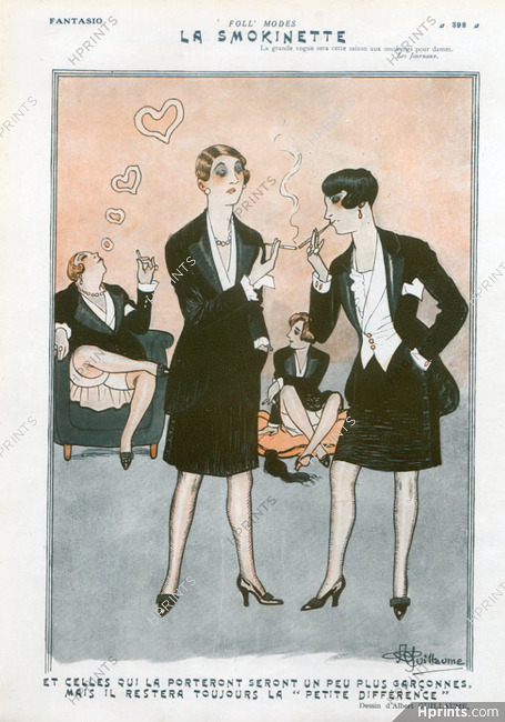 Albert Guillaume 1926 "La smokinette" New fashion, Foll'modes
