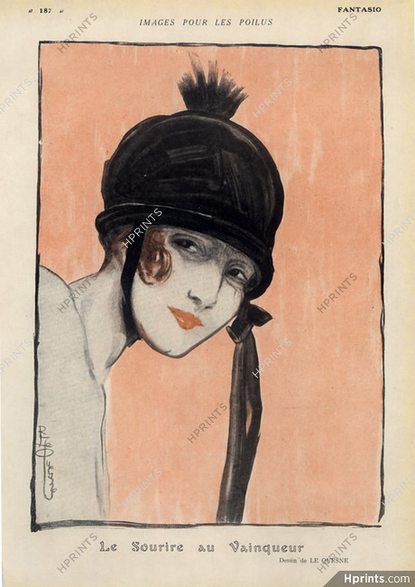 Le Sourire au Vainqueur, 1918 - R. Le Quesne Female soldier WW1